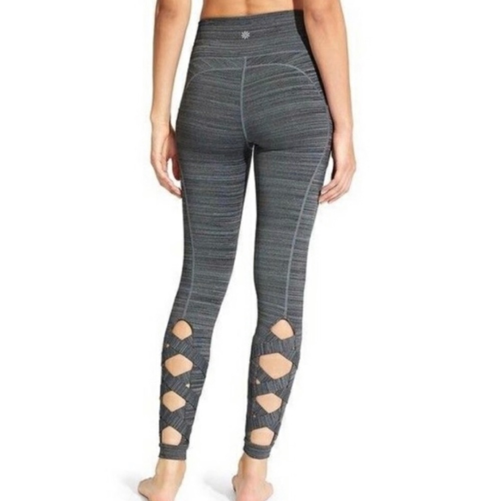Athleta Chaturanga Criss Cross Gray Leggings XXS